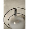 LAMPADA APPLIQUE ATT MAZZEGA VINTAGE ANNI 60 METALLO CROMATO BOCCIA SFERA VETRO