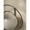 LAMPADA APPLIQUE ATT MAZZEGA VINTAGE ANNI 60 METALLO CROMATO BOCCIA SFERA VETRO