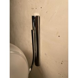 LAMPADA APPLIQUE ATT MAZZEGA VINTAGE ANNI 60 METALLO CROMATO BOCCIA SFERA VETRO