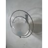 LAMPADA APPLIQUE ATT MAZZEGA VINTAGE ANNI 60 METALLO CROMATO BOCCIA SFERA VETRO