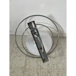 LAMPADA APPLIQUE ATT MAZZEGA VINTAGE ANNI 60 METALLO CROMATO BOCCIA SFERA VETRO