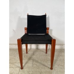 SEDIA LUCA MEDA PER MOLTENI VIA VAI NOCE TELA ANNI '90 PLTRONA SAFARI CAMPEGGIO