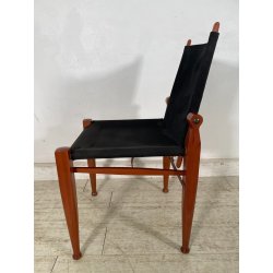 SEDIA LUCA MEDA PER MOLTENI VIA VAI NOCE TELA ANNI '90 PLTRONA SAFARI CAMPEGGIO