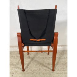 SEDIA LUCA MEDA PER MOLTENI VIA VAI NOCE TELA ANNI '90 PLTRONA SAFARI CAMPEGGIO