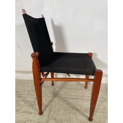 SEDIA LUCA MEDA PER MOLTENI VIA VAI NOCE TELA ANNI '90 PLTRONA SAFARI CAMPEGGIO