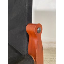 SEDIA LUCA MEDA PER MOLTENI VIA VAI NOCE TELA ANNI '90 PLTRONA SAFARI CAMPEGGIO