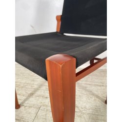 SEDIA LUCA MEDA PER MOLTENI VIA VAI NOCE TELA ANNI '90 PLTRONA SAFARI CAMPEGGIO