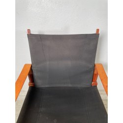 SEDIA LUCA MEDA PER MOLTENI "VIA VAI" NOCE TELA ANNI 90 PLTRONA SAFARI CAMPEGGIO