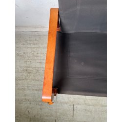 SEDIA LUCA MEDA PER MOLTENI "VIA VAI" NOCE TELA ANNI 90 PLTRONA SAFARI CAMPEGGIO