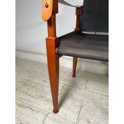 SEDIA LUCA MEDA PER MOLTENI "VIA VAI" NOCE TELA ANNI 90 PLTRONA SAFARI CAMPEGGIO