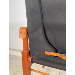 SEDIA LUCA MEDA PER MOLTENI "VIA VAI" NOCE TELA ANNI 90 PLTRONA SAFARI CAMPEGGIO