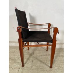 SEDIA LUCA MEDA PER MOLTENI "VIA VAI" NOCE TELA ANNI 90 PLTRONA SAFARI CAMPEGGIO