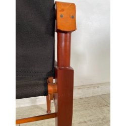 SEDIA LUCA MEDA PER MOLTENI "VIA VAI" NOCE TELA ANNI 90 PLTRONA SAFARI CAMPEGGIO