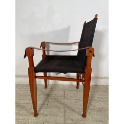 SEDIA LUCA MEDA PER MOLTENI "VIA VAI" NOCE TELA ANNI 90 PLTRONA SAFARI CAMPEGGIO