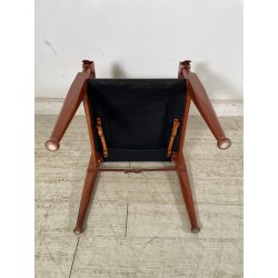 SEDIA LUCA MEDA PER MOLTENI "VIA VAI" NOCE TELA ANNI 90 PLTRONA SAFARI CAMPEGGIO