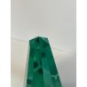 SCULTURA VETRO OBELISCO FIRMATO ARCHIMEDE SEGUSO PIRAMIDE GLASS VERDE MURANO