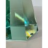 SCULTURA VETRO OBELISCO FIRMATO ARCHIMEDE SEGUSO PIRAMIDE GLASS VERDE MURANO