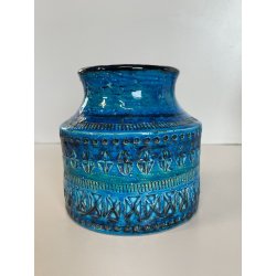 VASO CERAMICA BITOSSI ALDO LONDI RIMINI BLU VINTAGE DEISGN ITALIA VASE ANNI '70s
