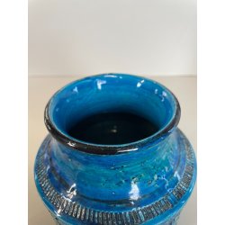 VASO CERAMICA BITOSSI ALDO LONDI RIMINI BLU VINTAGE DEISGN ITALIA VASE ANNI '70s