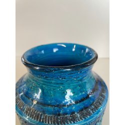 VASO CERAMICA BITOSSI ALDO LONDI RIMINI BLU VINTAGE DEISGN ITALIA VASE ANNI '70s