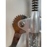 GRANDE RARO CAVATAPPI CAMPAGNOLO 31 CM METALLO CROMATO BLU VINO VICENZA CANTINA