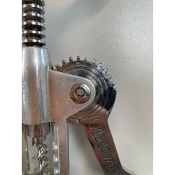 GRANDE RARO CAVATAPPI CAMPAGNOLO 31 CM METALLO CROMATO BLU VINO VICENZA CANTINA