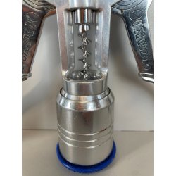 GRANDE RARO CAVATAPPI CAMPAGNOLO 31 CM METALLO CROMATO BLU VINO VICENZA CANTINA