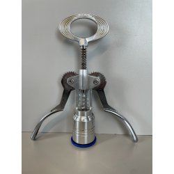 GRANDE RARO CAVATAPPI CAMPAGNOLO 31 CM METALLO CROMATO BLU VINO VICENZA CANTINA