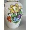 VASO PORCELLANA HEREND DIPINTO FLOREALE FIORI UNGHERIA BARATTOLO ZENZERO 1960