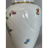 VASO PORCELLANA HEREND DIPINTO FLOREALE FIORI UNGHERIA BARATTOLO ZENZERO 1960