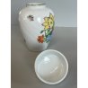 VASO PORCELLANA HEREND DIPINTO FLOREALE FIORI UNGHERIA BARATTOLO ZENZERO 1960
