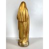 ANTICA SCULTURA LEGNO DORATO VERGINE MARIA CALPESTA SERPE BASE SEMISFERA GLOBO