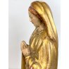 ANTICA SCULTURA LEGNO DORATO VERGINE MARIA CALPESTA SERPE BASE SEMISFERA GLOBO