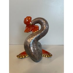 RARI ANTICHI PESCI KOI PORCELLANA FIRMATI HEREND FISHNET ORO ZECCHINO CARPA 1900