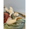 ANTICO BASSORILIEVO PORCELLANA FIRMATO Cappè CAPODIMONTE MADONNA BAMBINO PUTTI