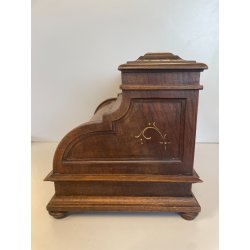 ANTICO CALAMAIO LEGNO NOCE PORTA LETTERE PENNA SEGRETO CORRISPONDENZA EPOCA '900