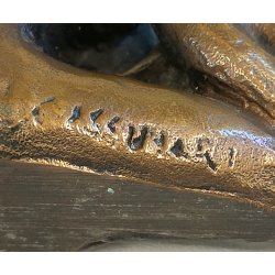 ANTICA SCULTURA BRONZO BALLERINA epoca 900 Bruno Cassinari FIRMATA figura donna