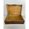 ANTICA SCATOLA PORTA GIOIE LEGNO INTARSIATO SCRIGNO FORZIERE BOX WOOD EPOCA '900