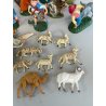 Lotto 43 pz STATUINE PRESEPE PASTA PLASTICA VARIE EPOCHE SACRO ANIMALI NATALE