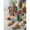 Lotto 43 pz STATUINE PRESEPE PASTA PLASTICA VARIE EPOCHE SACRO ANIMALI NATALE