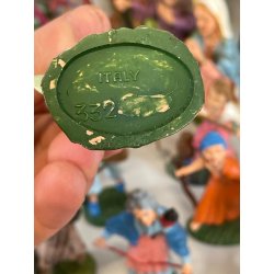 Lotto 43 pz STATUINE PRESEPE PASTA PLASTICA VARIE EPOCHE SACRO ANIMALI NATALE