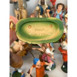 Lotto 43 pz STATUINE PRESEPE PASTA PLASTICA VARIE EPOCHE SACRO ANIMALI NATALE