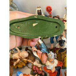 Lotto 43 pz STATUINE PRESEPE PASTA PLASTICA VARIE EPOCHE SACRO ANIMALI NATALE