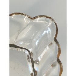 ANTICO SET ROSOLIO VASSOIO CRISTALLO Baccarat + 6 BICCHIERI DECORO ORO epoca 900