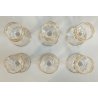 ANTICO SET ROSOLIO VASSOIO CRISTALLO Baccarat + 6 BICCHIERI DECORO ORO epoca 900