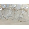 ANTICO SET ROSOLIO VASSOIO CRISTALLO Baccarat + 6 BICCHIERI DECORO ORO epoca 900