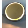 SPECCHIO TAVOLO METALLO ø 37cm SPECCHIERA DESIGN BACKLIGHT MIRROR ITALY '60s