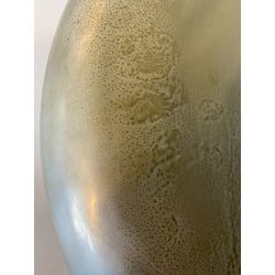 SPECCHIO TAVOLO METALLO ø 37cm SPECCHIERA DESIGN BACKLIGHT MIRROR ITALY '60s