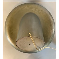 SPECCHIO TAVOLO METALLO ø 37cm SPECCHIERA DESIGN BACKLIGHT MIRROR ITALY '60s