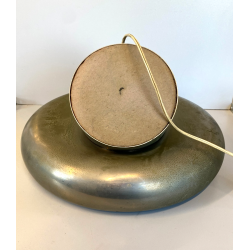 SPECCHIO TAVOLO METALLO ø 37cm SPECCHIERA DESIGN BACKLIGHT MIRROR ITALY '60s